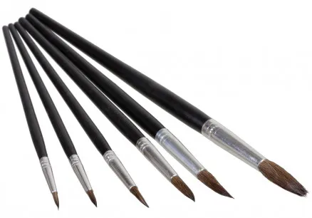 Artino Paintbrushes/Artist Brush Set Round Goat Hair Assorted Sizes -