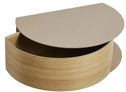 Woud Wallie Wall Shelf Grey Beige/Oak