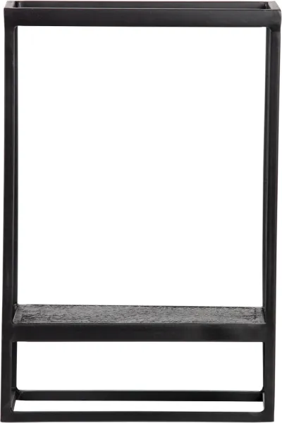 Febe, Wall shelf, black, H60x20x40 cm, metal